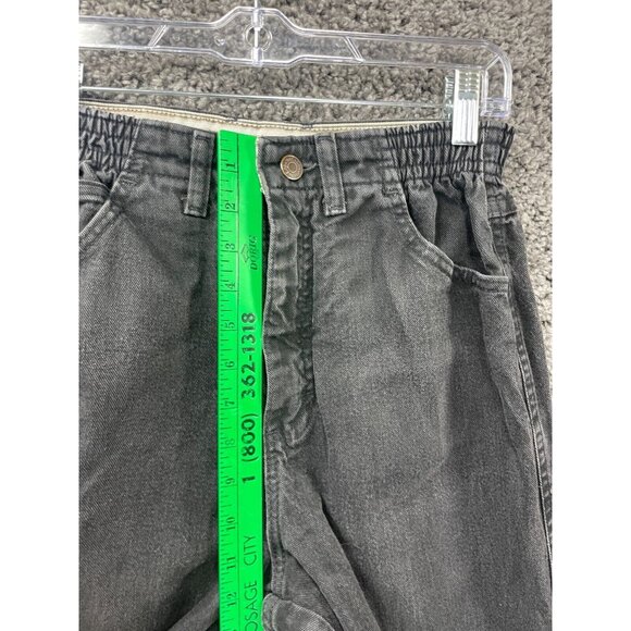 Vtg Lee Jeans Womens 6 Medium Charcoal Gray Relaxed-Fit Side Elastic Tapered Leg - Picture 13 of 16